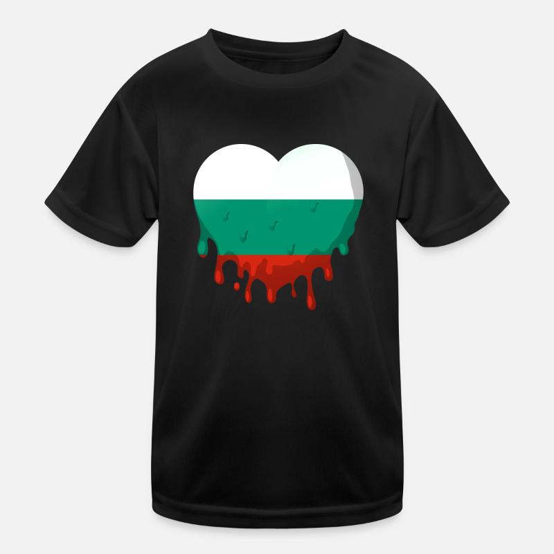 Bulgarie Drapeau bulgare Drapeau Sables d’or T-shirt sport Enfant