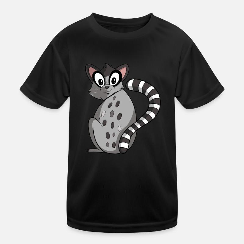 Cute ring-tailed lemur lemur Kids Functional T-Shirt