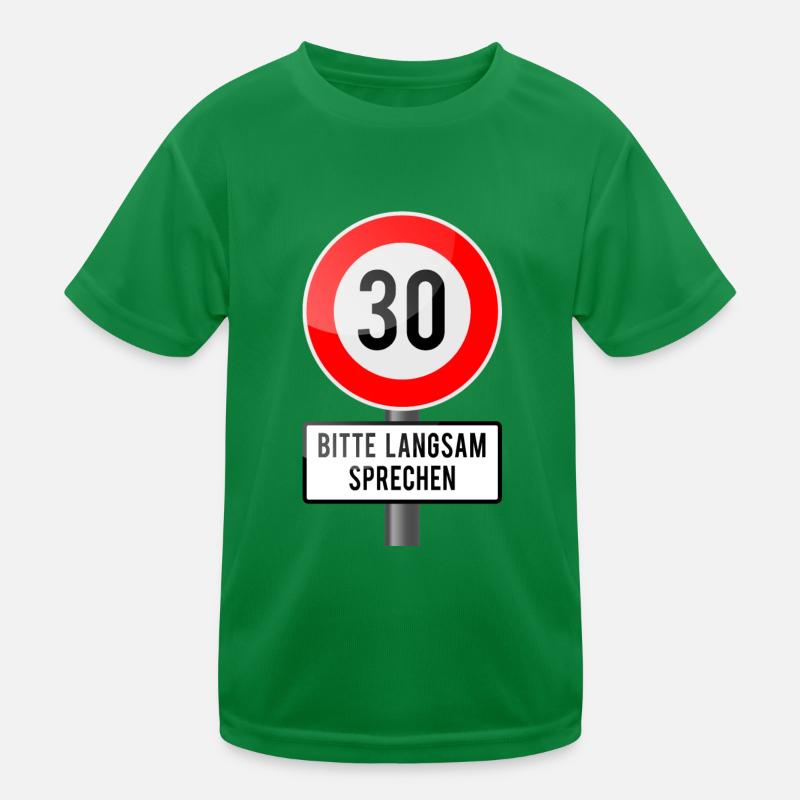 30 Jahre Schild langsam Kinder Funktions-T-Shirt