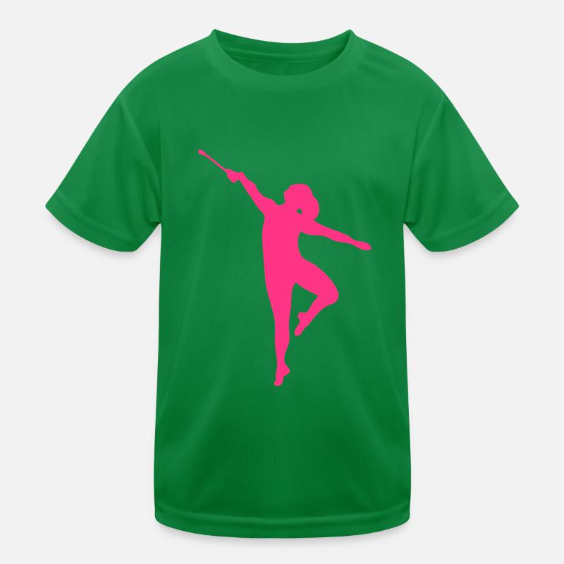 dancer twirling baton1 Kids Functional T-Shirt