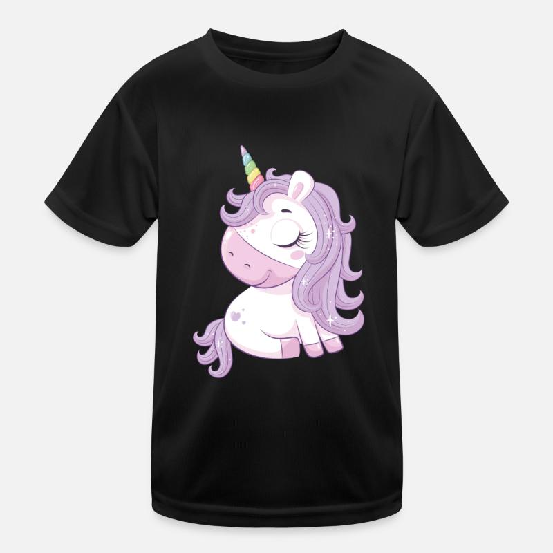 einhorn lila Kinder Funktions-T-Shirt