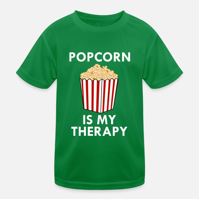 Popcorn as Therapy Funny Quote Corn T-shirt sport Enfant