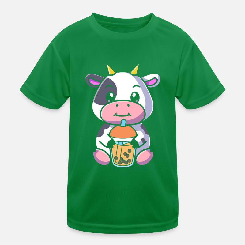 Bubble Tea Vache T-shirt sport Enfant