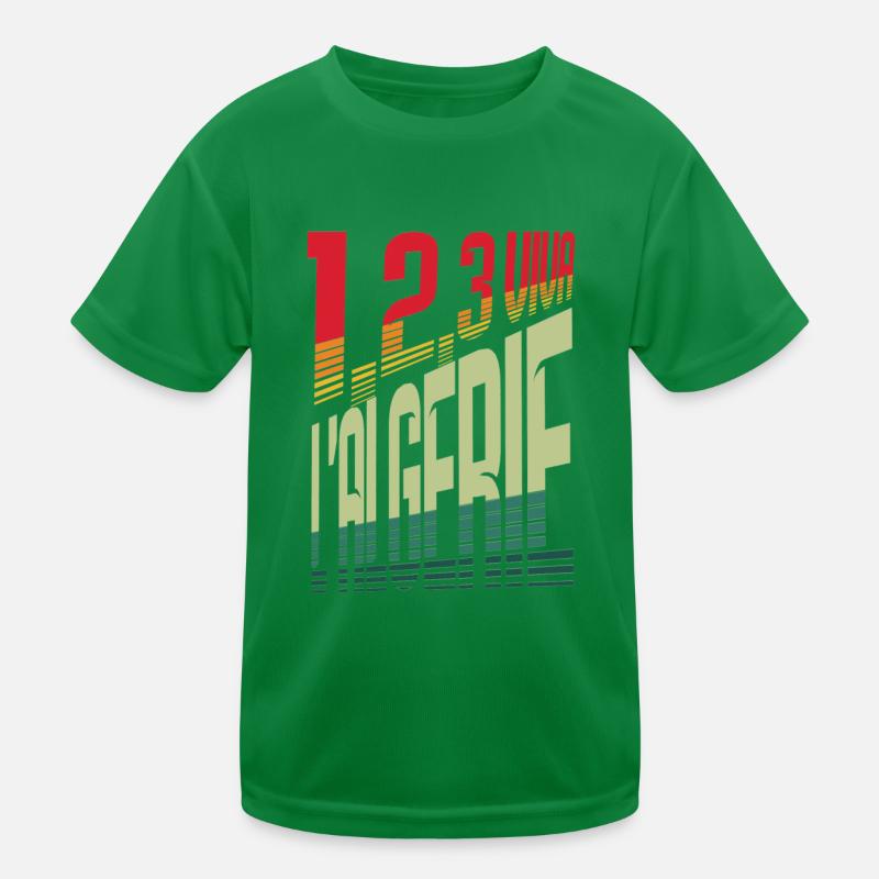 1,2,3 viva l'Algérie T-shirt sport Enfant