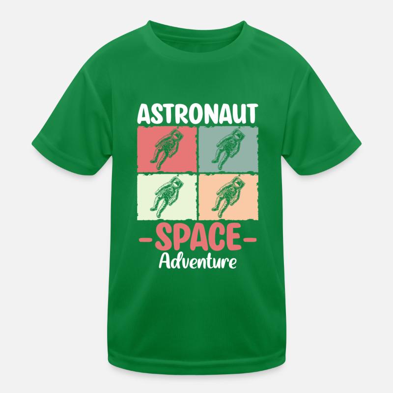 Space Shuttle Spacesuit Star Rocket Kids Functional T-Shirt