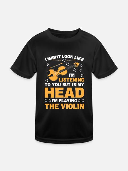 Drôle de violoniste Instrumentiste - T-shirt sport Enfant - noir - Devant