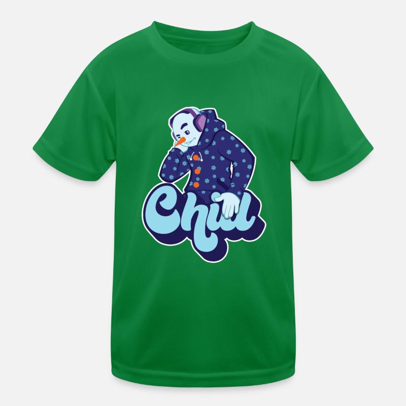 Chill Cool Fun Schneemann Winter Schnee Weihnachtsgeschenk Kinder Funktions-T-Shirt