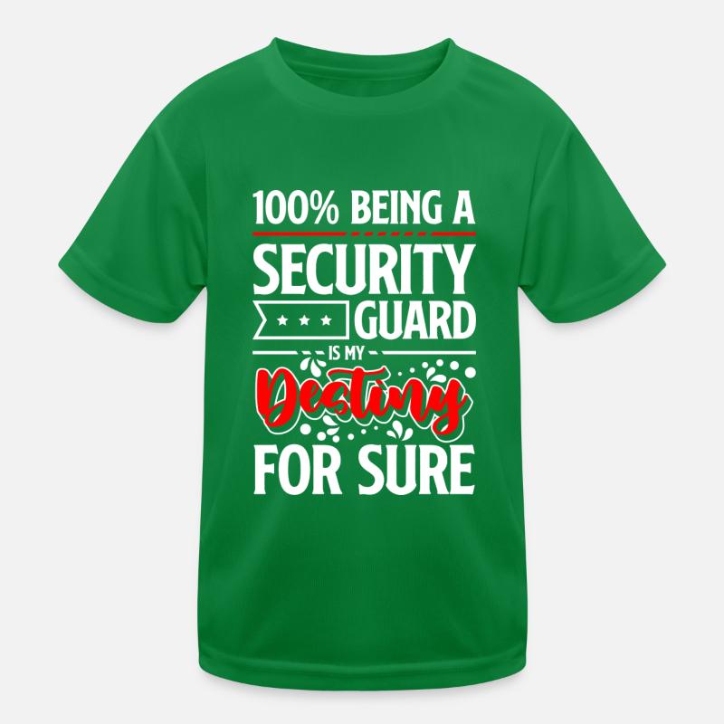Security guard profession security service work Kids Functional T-Shirt