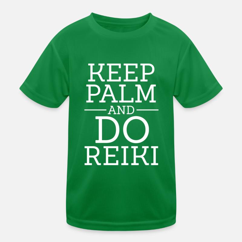 Keep Palm and Do Reiki Kinder Funktions-T-Shirt