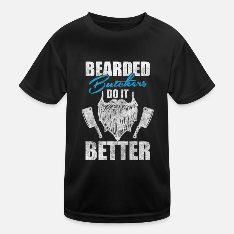 Metzger Fleischerei Grillen Handwerk Kinder Funktions-T-Shirt