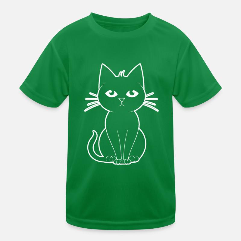 Katze Katzen Kätzchen Katzendame Kinder Funktions-T-Shirt