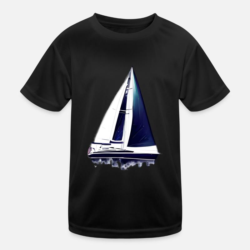 Sailboat Sailing Sailing Ship Sailing Sailor Kids Functional T-Shirt
