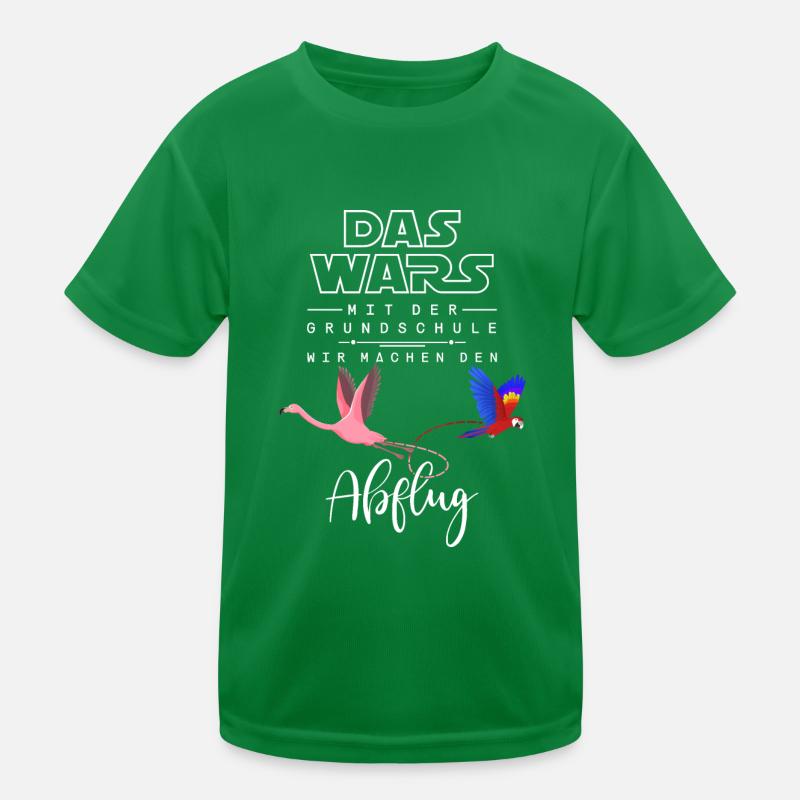Das Wars Mit Der Grundschule Papagei Flamingo Kinder Funktions-T-Shirt