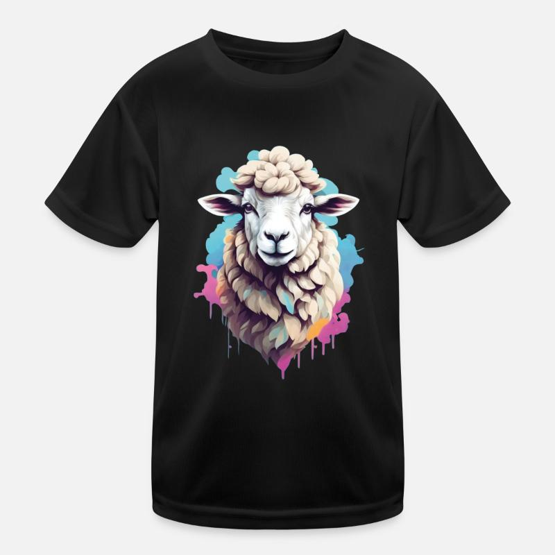 Sheep - Kids Functional T-Shirt - black