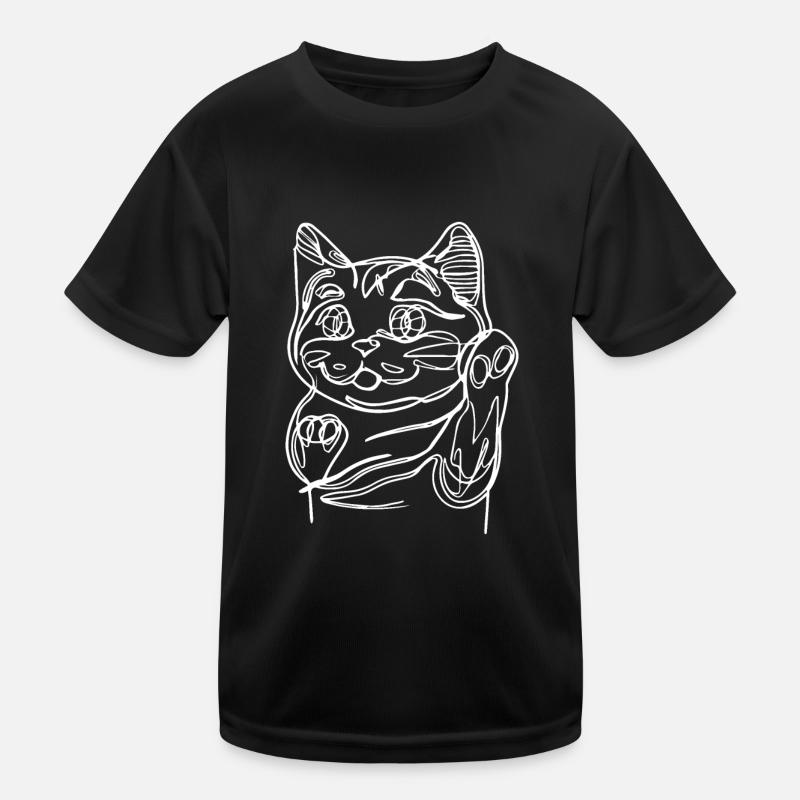 Glückskatzen-Talisman Kinder Funktions-T-Shirt
