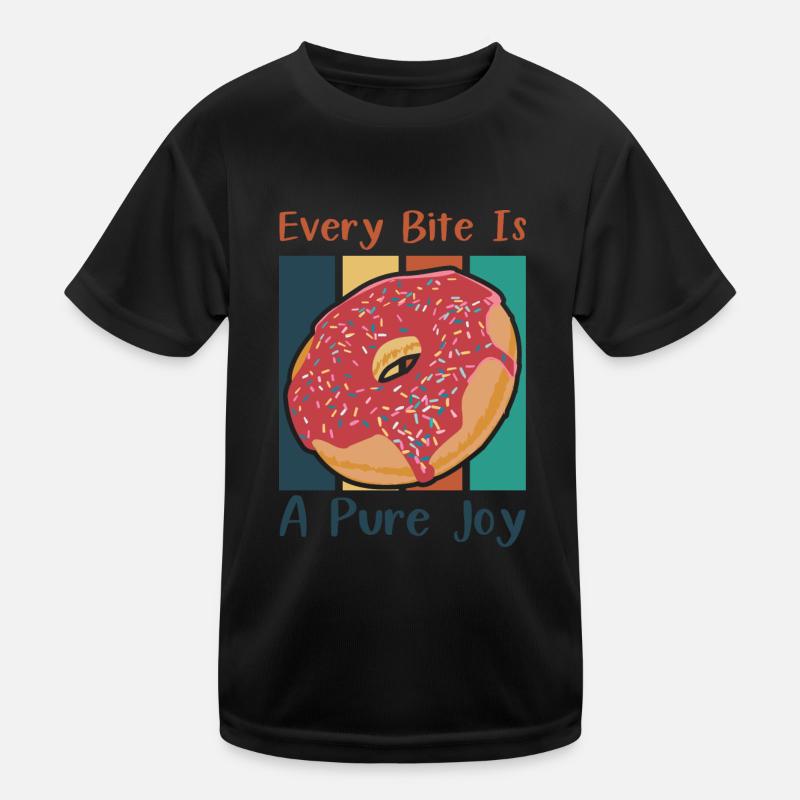 Every Bite Is A Pure Joy - Kids Functional T-Shirt - black