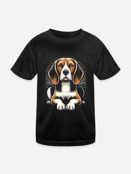 Beagle - T-shirt sport Enfant - noir - Devant