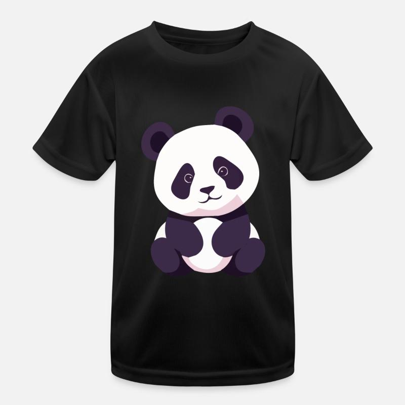 Panda Baby sitzend Kinder Funktions-T-Shirt