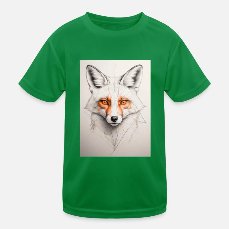Geometric Fox Kids Functional T-Shirt