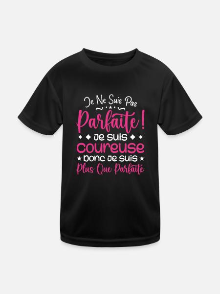 A more than perfect runner, a dream job - Kids Functional T-Shirt - black