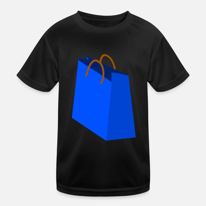 Einkauf Tasche Kinder Funktions-T-Shirt