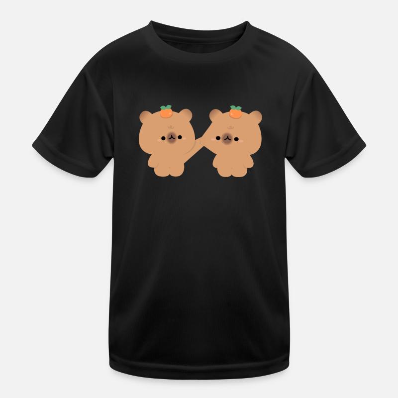 Capybara Couple Kids Functional T-Shirt