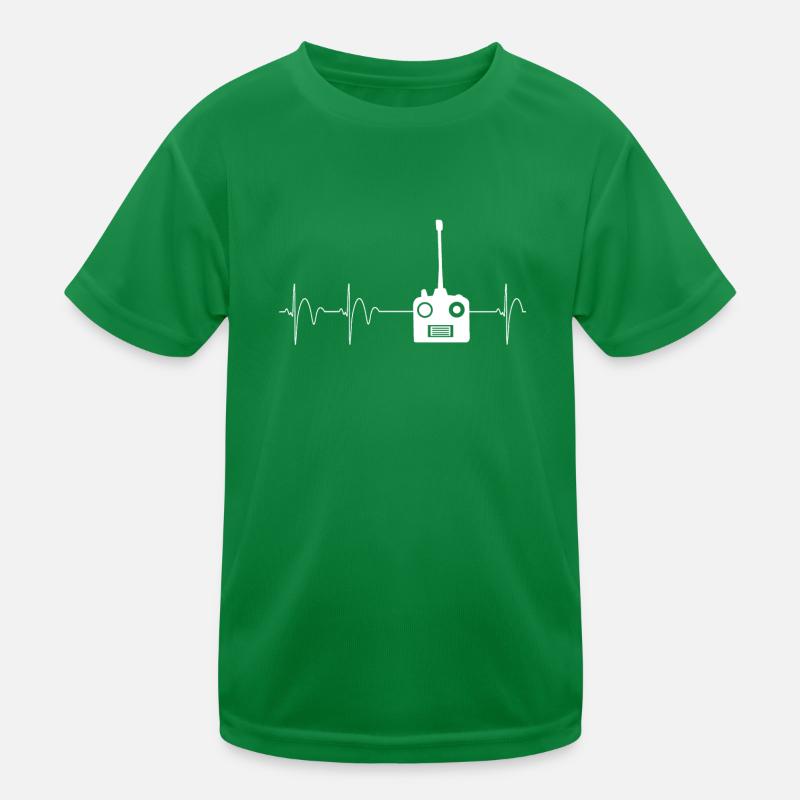 Remote control heartbeat model builder model pilot Kids Functional T-Shirt