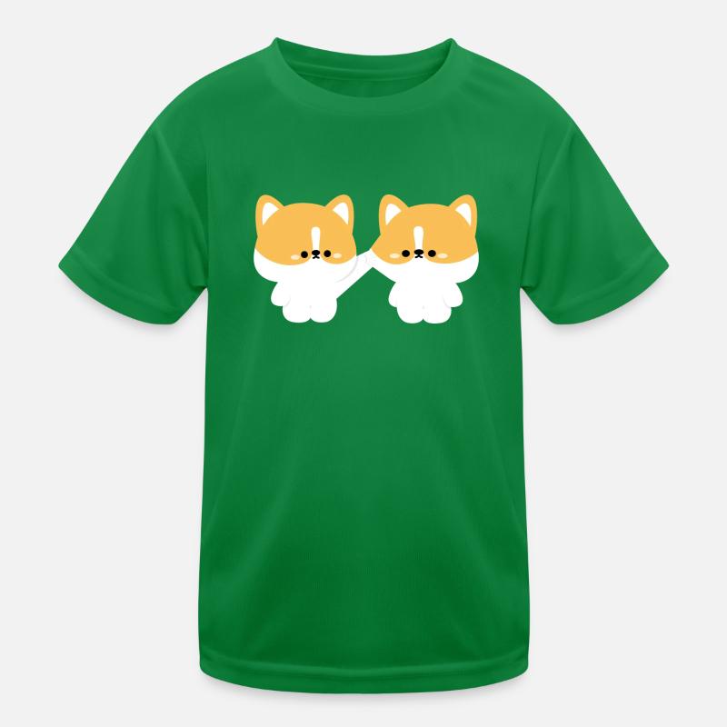 Corgi-Paar Kinder Funktions-T-Shirt