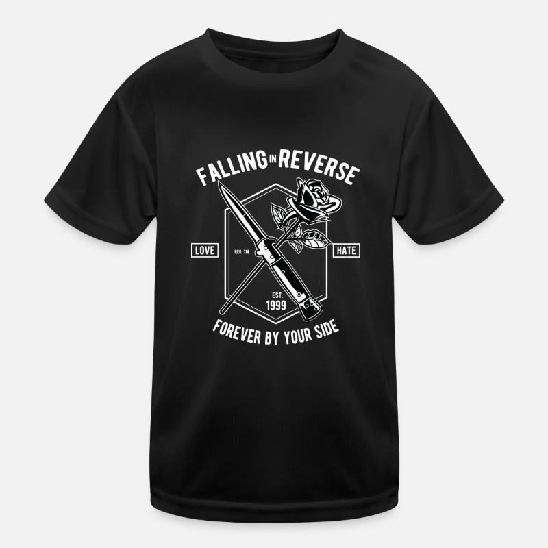 Falling In Reverse Liebe Hass Rose Messer Forever Kinder Funktions-T-Shirt