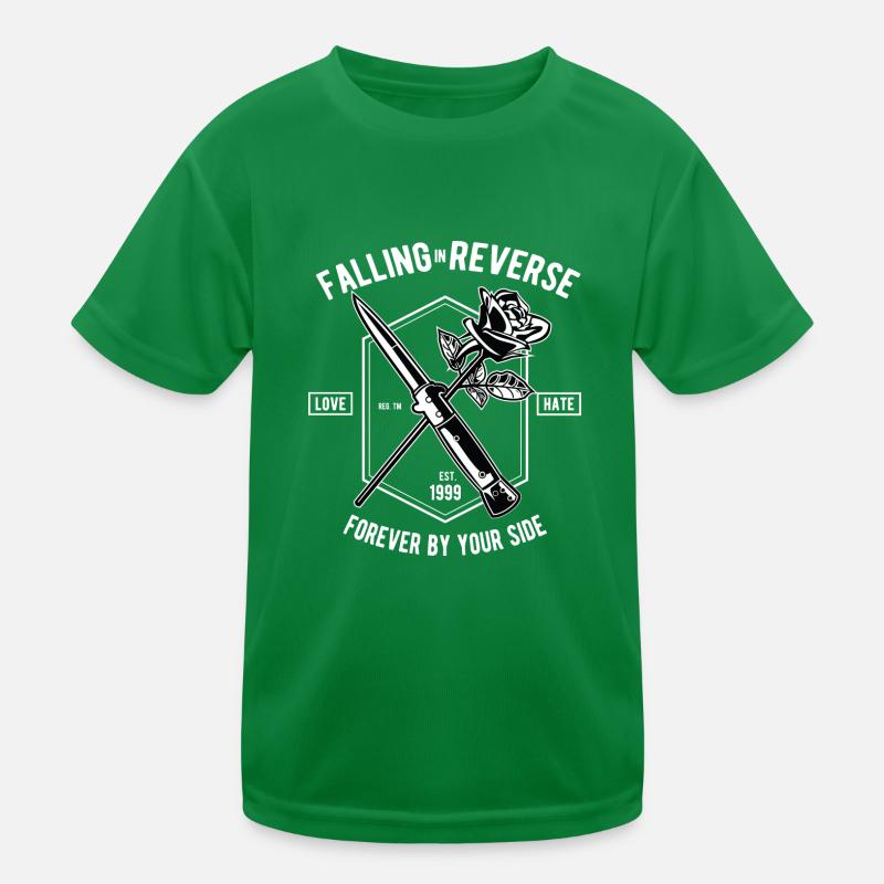 Falling In Reverse Liebe Hass Rose Messer Forever Kinder Funktions-T-Shirt