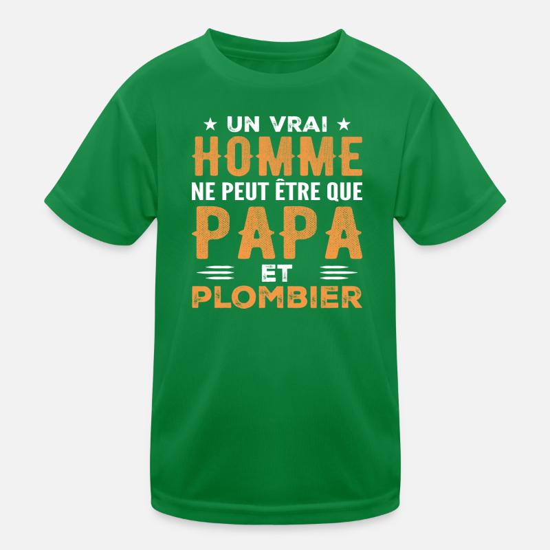 Ein echter Mann ist nur ein Vater und ein Feuerwehrmann Kinder Funktions-T-Shirt