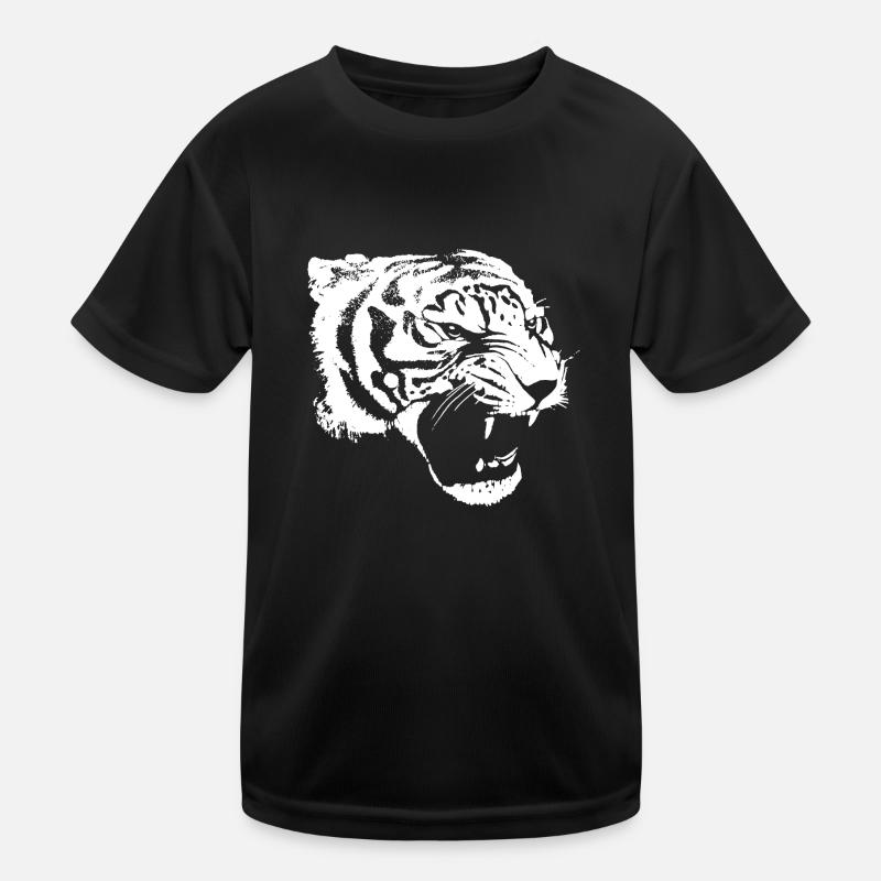 Tiger wütend Kinder Funktions-T-Shirt