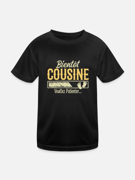 Future cousin - Kids Functional T-Shirt - black - Front