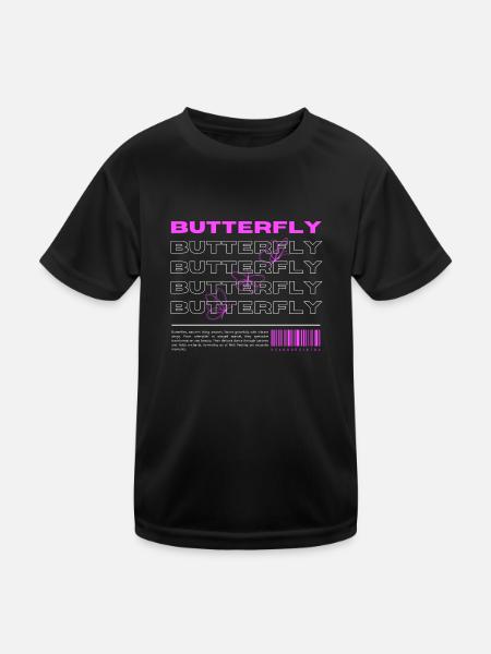 Definition of Butterfly - Kinder Funktions-T-Shirt - Schwarz - Vorne