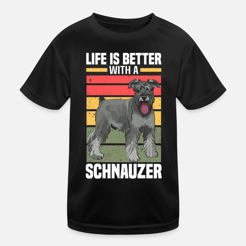 Schnauzer Hunderasse Kinder Funktions-T-Shirt