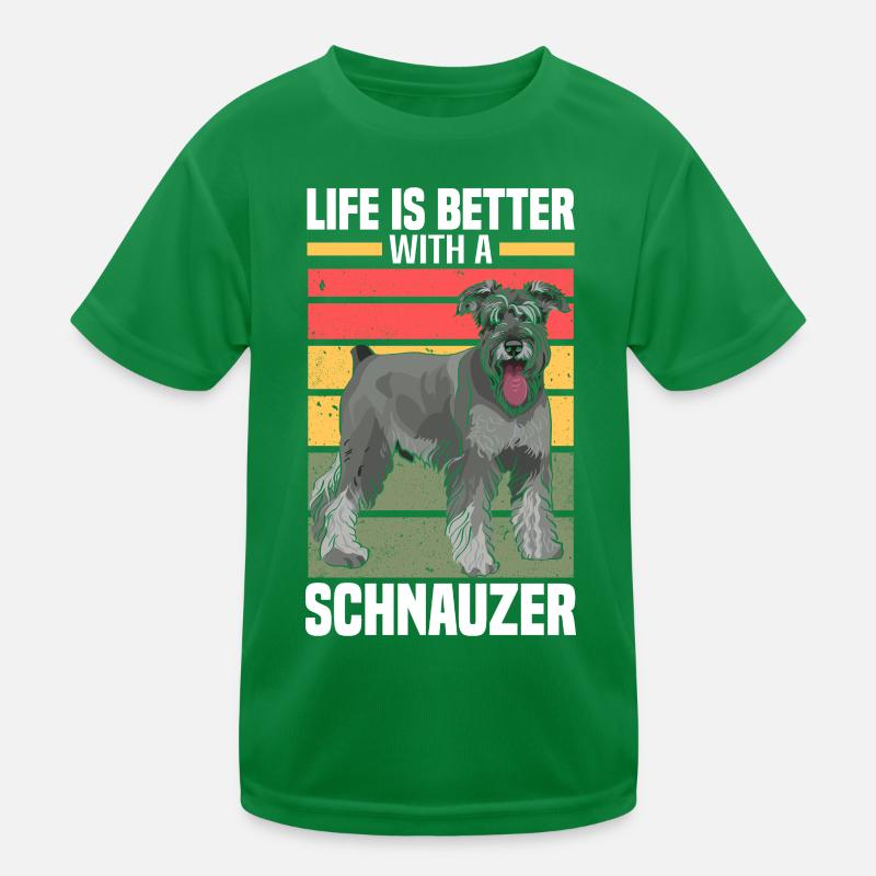 Schnauzer Hunderasse Kinder Funktions-T-Shirt