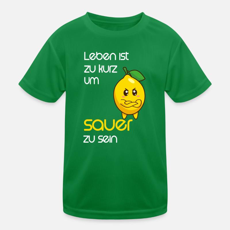 Zitrone Comic Lustig mit Spruch Kinder Funktions-T-Shirt