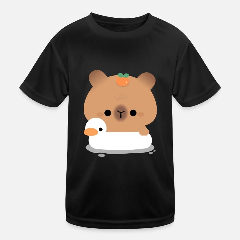 Capybara Schwimmen Kinder Funktions-T-Shirt