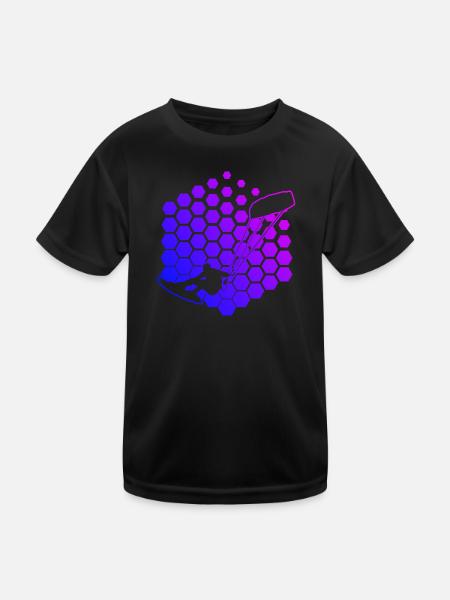 Kite Kitesurf Kitesurfer Men Kitesurf - Kids Functional T-Shirt - black - Front