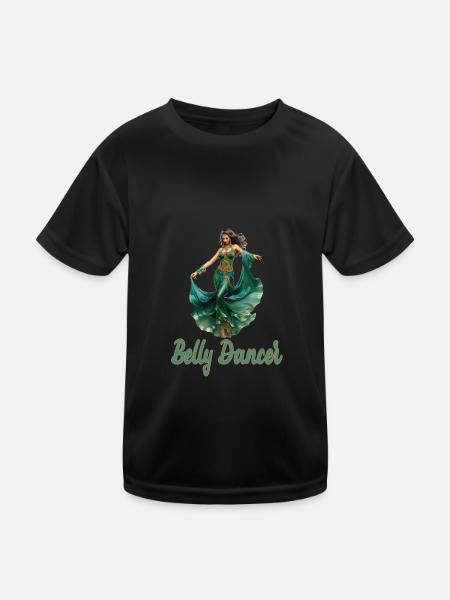 Bauchtanz Bauchtänzerin Bauchtanzkurse - Kinder Funktions-T-Shirt - Schwarz - Vorne