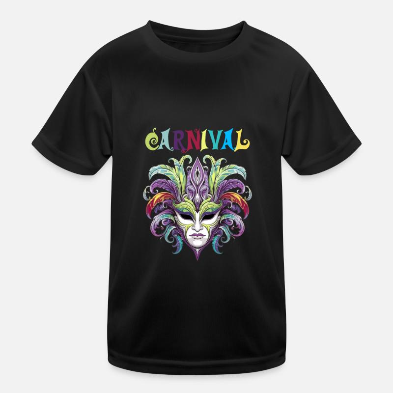 Fasching Karneval Venezianische Maske Kinder Funktions-T-Shirt
