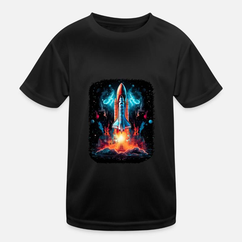Raumschiff-Start Raketenschiff Kinder Funktions-T-Shirt