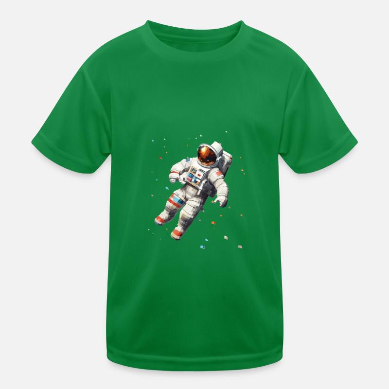 Astronaut Digital Art Space Explorer Kinder Funktions-T-Shirt