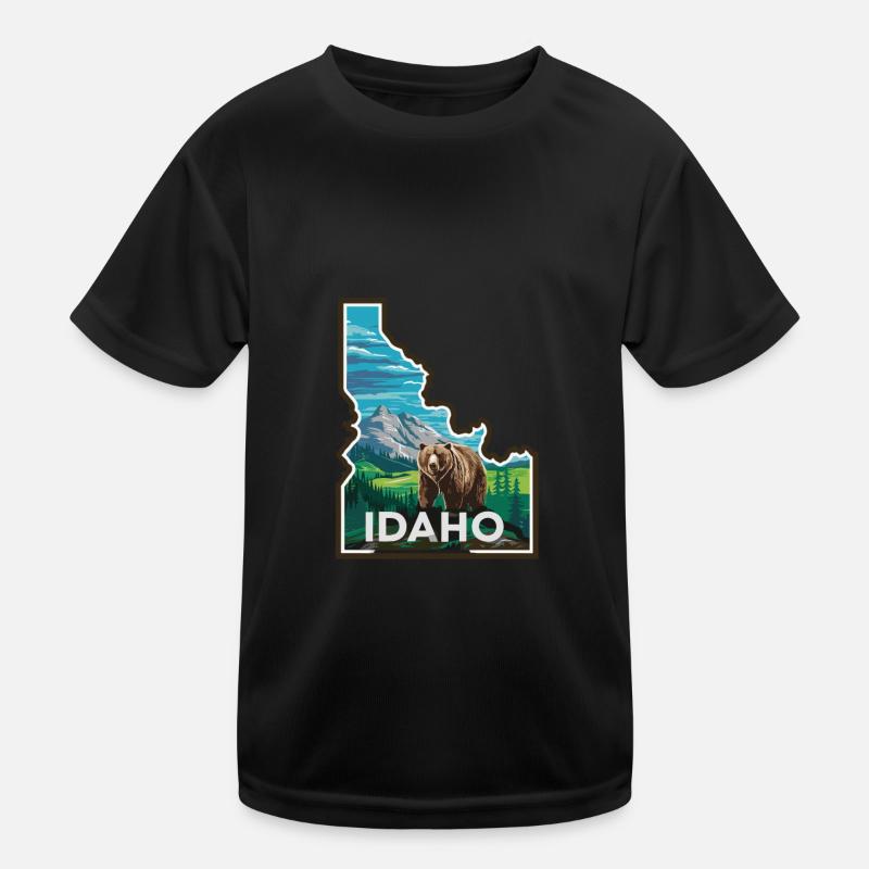 Erkunden Sie Idaho Wildnis Abenteuer Bär Kinder Funktions-T-Shirt