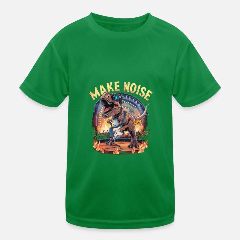 Lärm machen Brüllender Dinosaurier Gitarre Kinder Funktions-T-Shirt