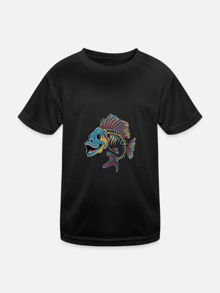 Father and Son Live Love Camp für einen Angler - Kinder Funktions-T-Shirt - Schwarz
