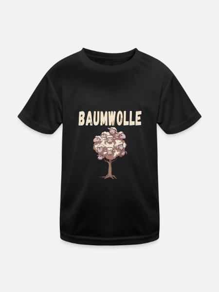 Baumwolle Schafe für einen Schafliebhaber - Kinder Funktions-T-Shirt - Schwarz - Vorne