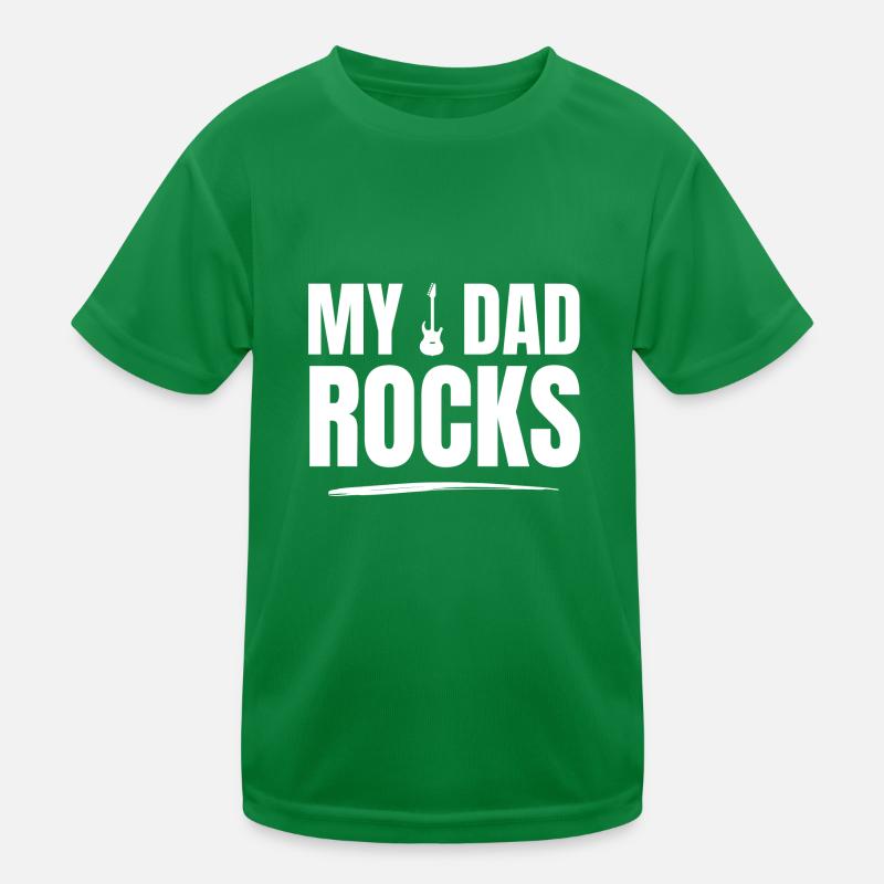 My Dad Rocks! Rocker Papa Musik Geschenk Kinder Funktions-T-Shirt