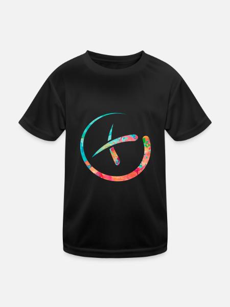 PopArt de géocaching - T-shirt sport Enfant - noir - Devant