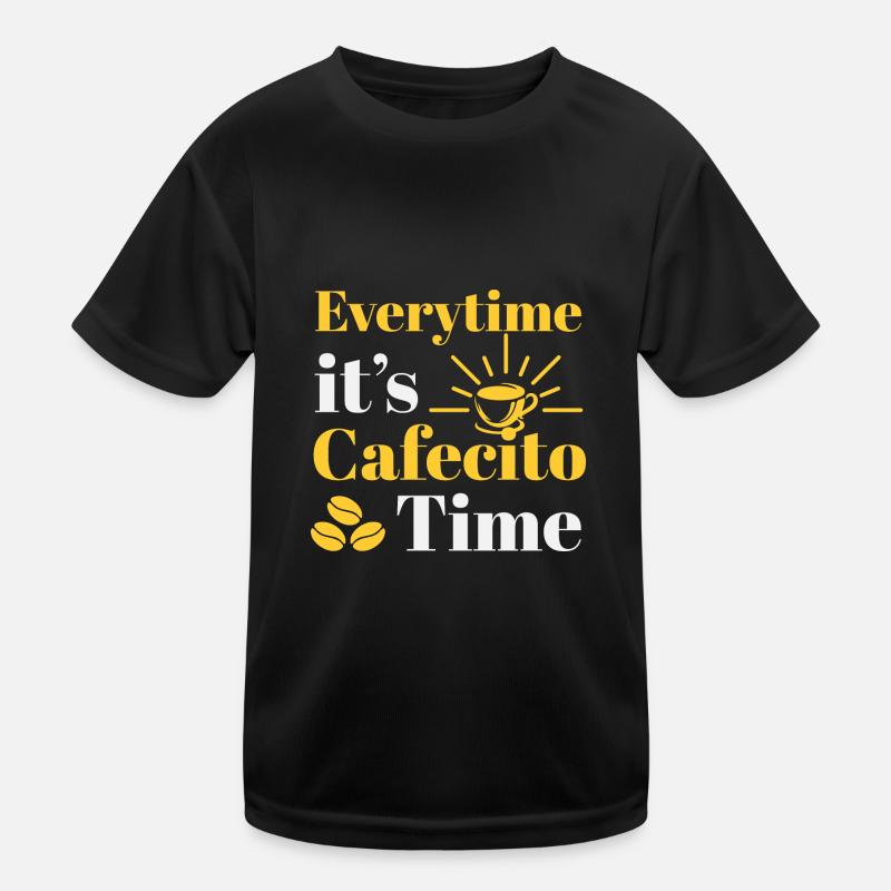 Cafecito Lover Drinking Cafecito Mix Cuban Coffee Kids Functional T-Shirt